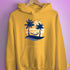 Nonbinary Pride Hammock Summer Beach Sunset Hoodie - Mustard